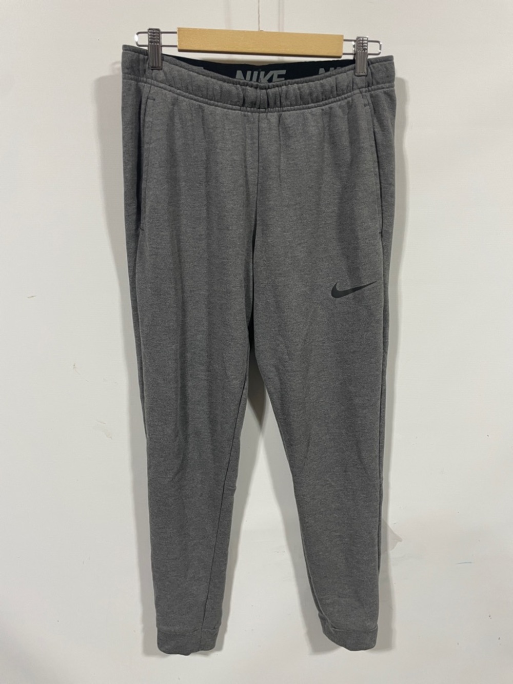Nike dri-fit men’s ' Gray Athletic Joggers with Swoosh